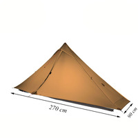 2021 New Version FLAME'S CREED Lanshan 1 Pro Tent 3/4 Season 230*90*125cm 2 Side 20d Silnylon 1 Person Light Weight Camping Tent