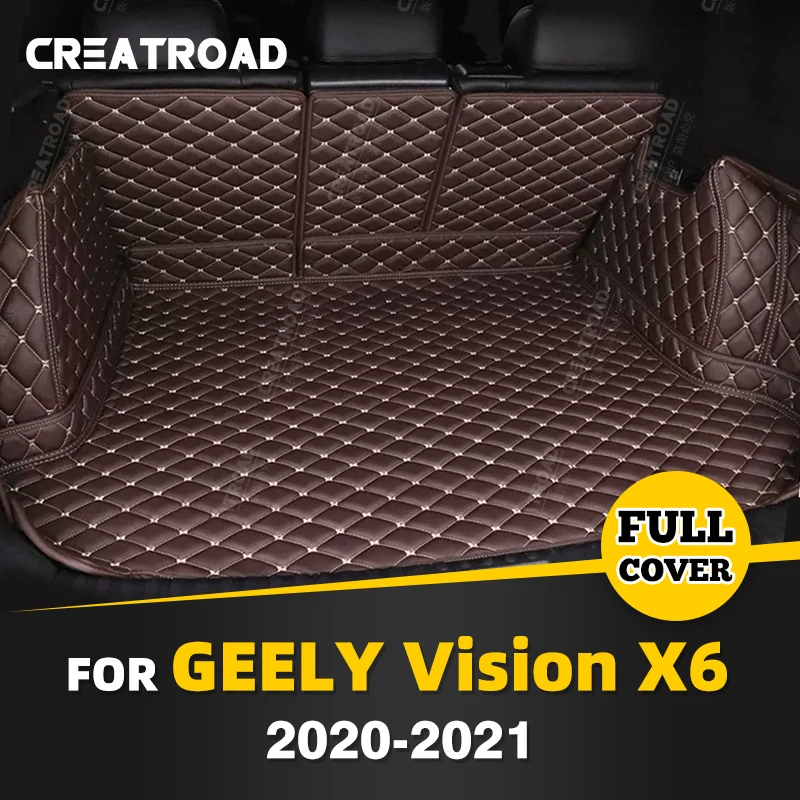 

Auto Full Coverage Trunk Mat For GEELY Vision X6 2020 2021 Car Boot Cover Pad Cargo Liner Interior Protector Accessories