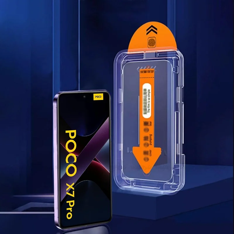 1-4 Piezas Para Poco X7 Pro Vidrio Templado Xiaomi Poco X7 Pro Cubierta Completa con Pegamento 9H Sin Polvo Protector de Pantalla Poco X7 Pro 2