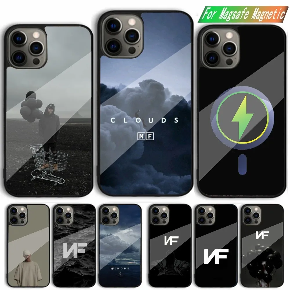 

N-NF Rapper Phone Case For iPhone 15,14,13,12,11,Plus,Pro,Max Mini Magsafe Magnetic Wireless Charging
