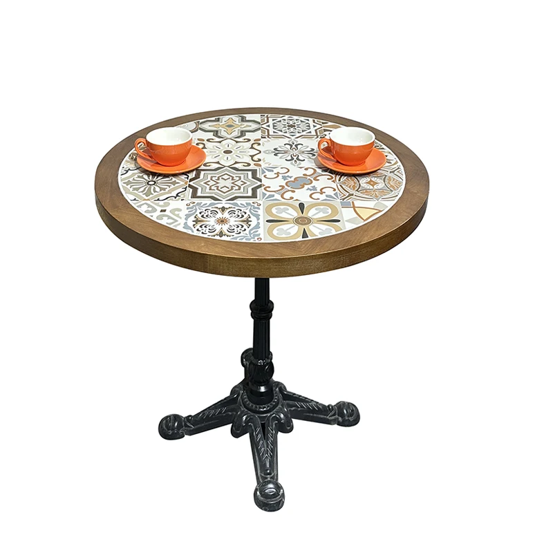 

Industrial style retro cafe solid wood table and chair combination hot pot restaurant fusion cuisine