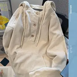 Sudadera con capucha de calle simple engrosada coreana, Sudadera con capucha deportiva informal de manga larga, sudadera con personalidad cálida y2k para pareja, moda de invierno