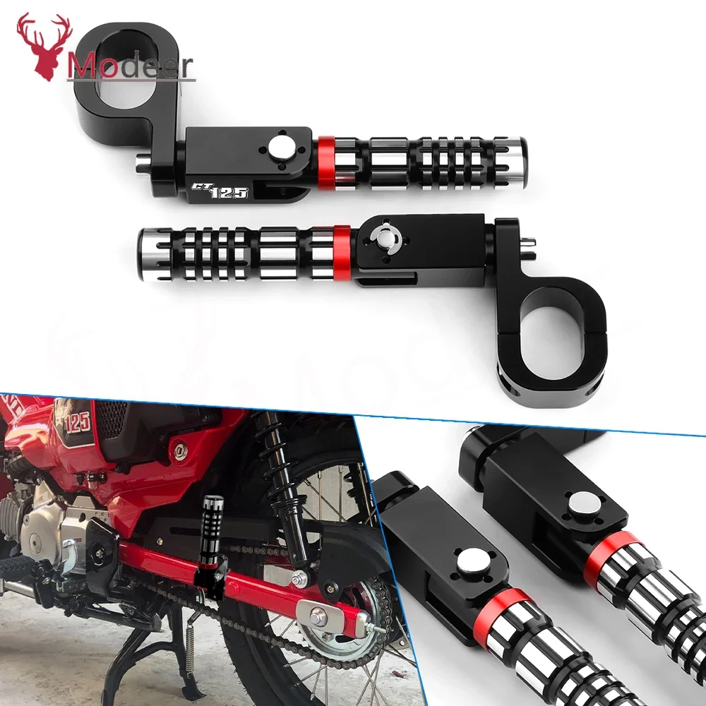 

For Honda CT 125 CT125 Trail 125 Hunter Cub Motorcycle Accessories CNC Aluminum Foot Pedal Passenger Rearsets Peg 2021-2023 2024