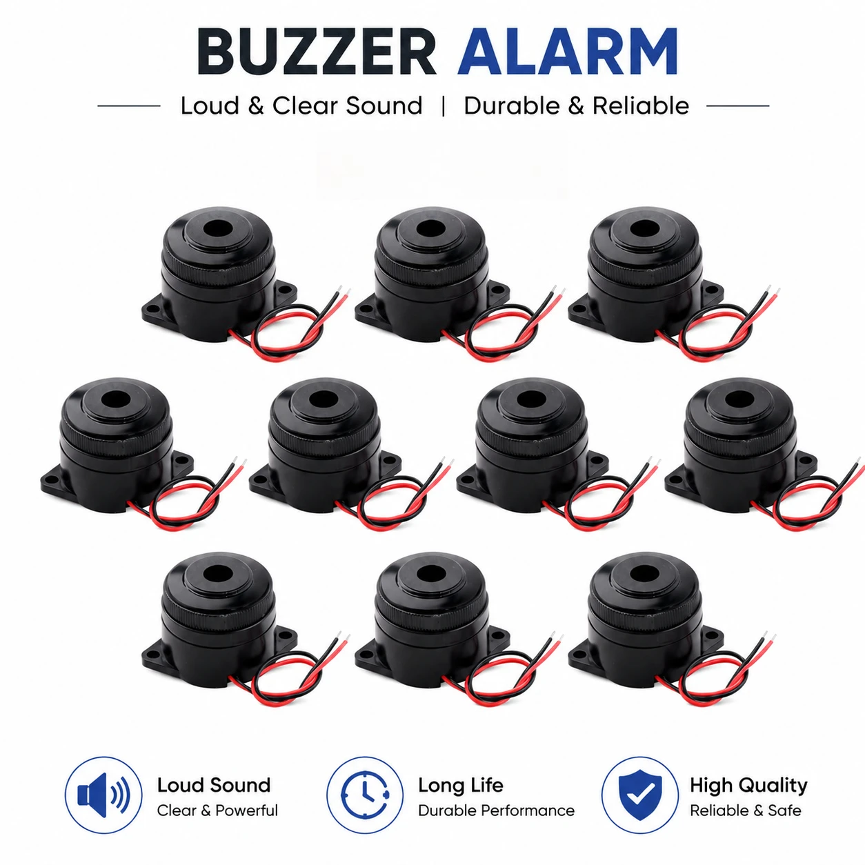 1/2/5/10/20pcs BP3025W100-38 2910 Piezo Active Piezo Buzzer 3-24V 90dB 3025 Continuous Sound Alarm for Arduino Security Device