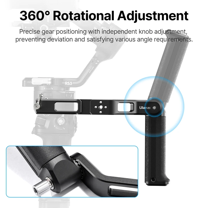 Ulanzi CO19 L Bracket Top Handle Grip for DJI Ronin SC/RSC 2/RS 3/RS 3 Mini/RS I PRO Handheld Gimbal Stabilizer Accessories