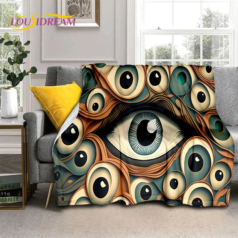 

3D Evil Eye Turkey Blue Nazar Eye of Horus Soft Flannel Blankets,Throw Blanket Comfortable Blanket for Picnic Beds Sofa Bedroom