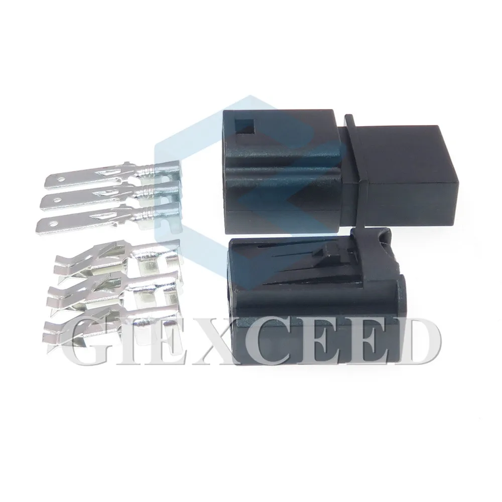 2 مجموعات 3 دبوس التيار المتناوب الجمعية 1823137-1 1823138-1 4G0919321A 4G0919321 السيارات ذكر أنثى لرسو السفن موصلات كابل السيارة تسخير المقبس #3