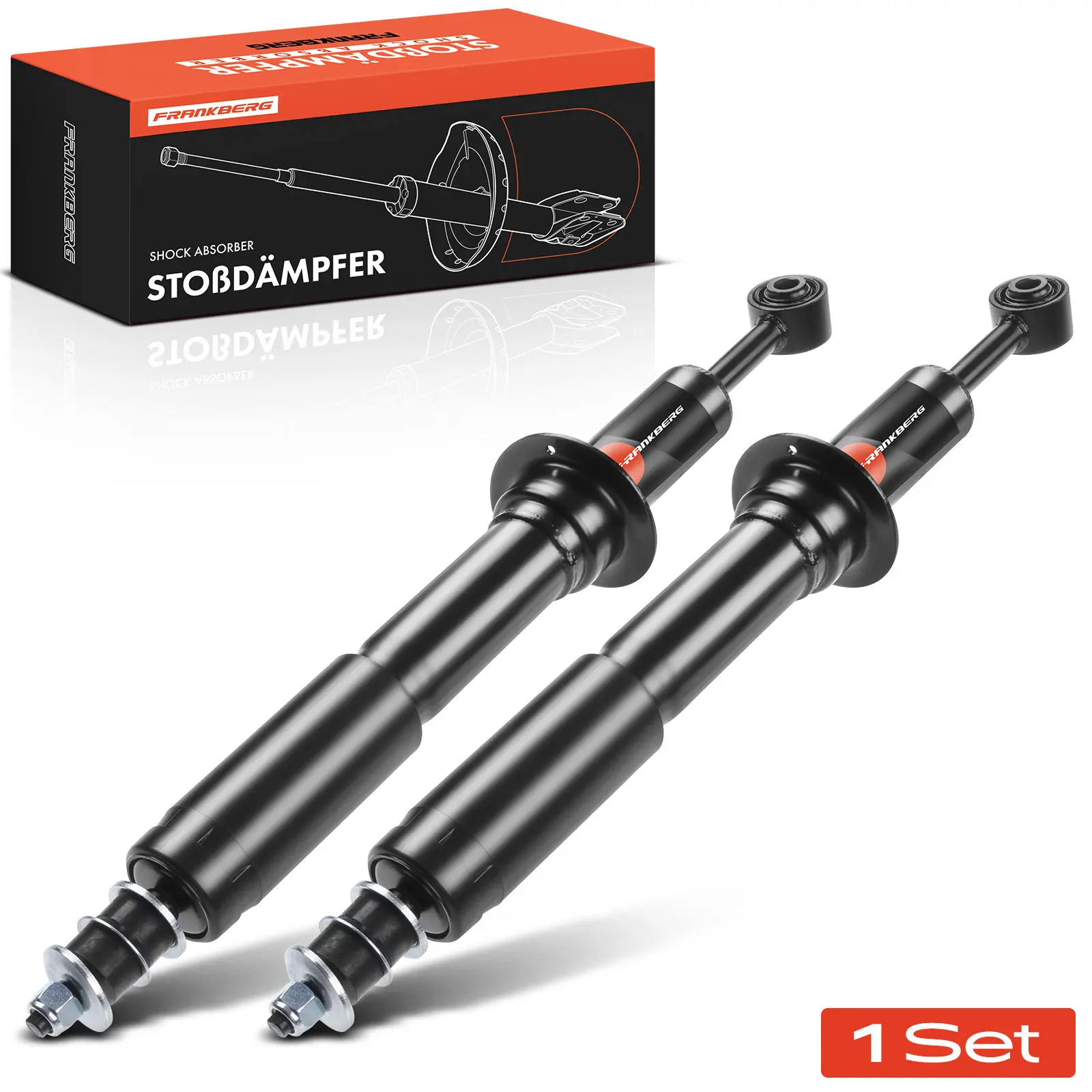 Frankberg 2x Stoßdämpfer Vorderachse für Toyota Hilux VII Pick-up N1 N2 N3 2.5L 2004-2015 341372 485100K180 485100K350