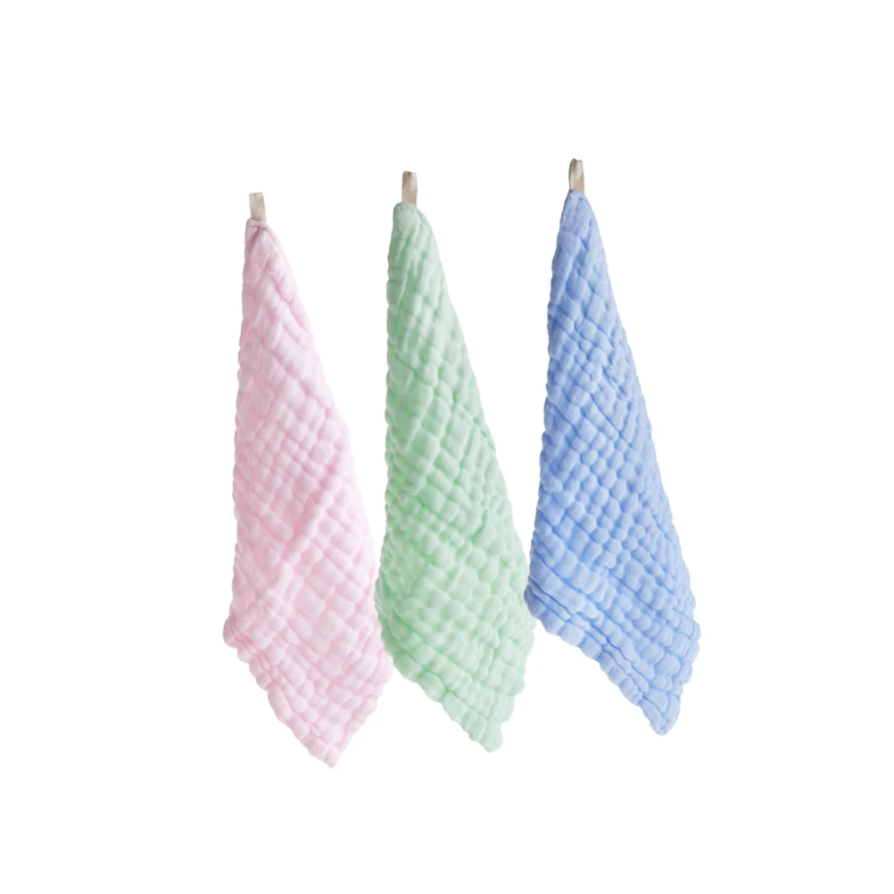 

3 Pcs Baby Bath Hand Towels Small Water Absorption Kids Kerchief Saliva Wiper Newborn Pink Girl Boy Infants Drooling Bibs Face