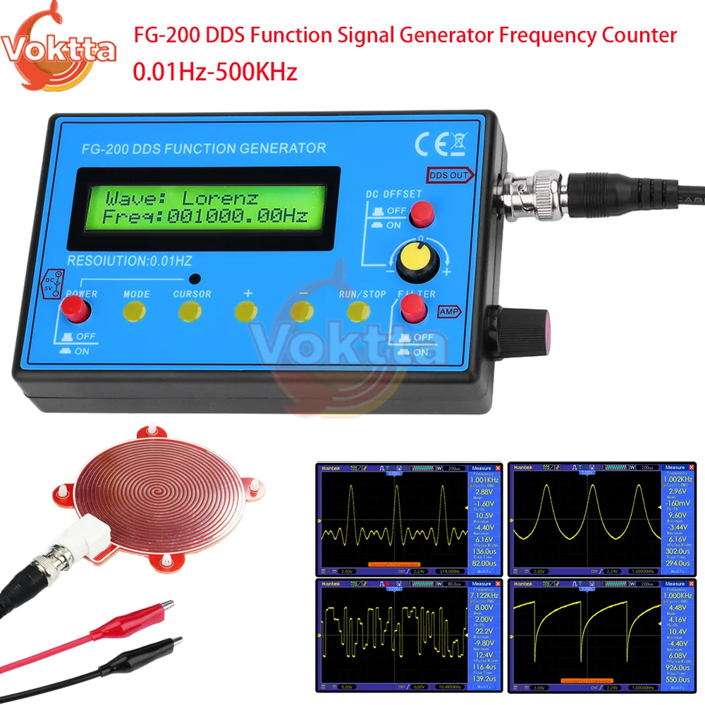 FG-200 DDS Function Signal Generator Frequency Counter Signal Source Module Arbitrary Waveform/Pulse Frequency Signal Generator