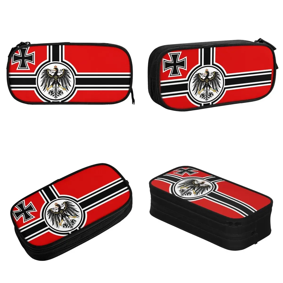 German DK Reich Empire Of Flag Pencil Case Classic Germany Proud Pen Holder Bag Student Big Capacity Office Cosmetic Pencilcases