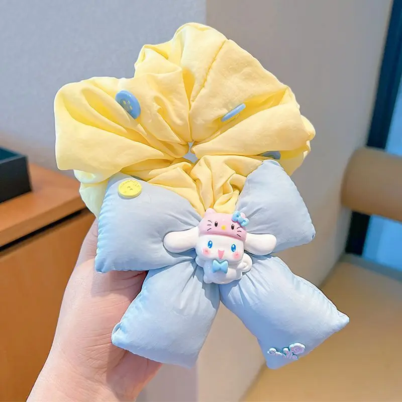 

Kawaii Cinnamoroll Kuromi My Melody Hello Kitty Sanrio Student Cute Cartoon Scrunchie Children Hair Decoration Gift for Kids