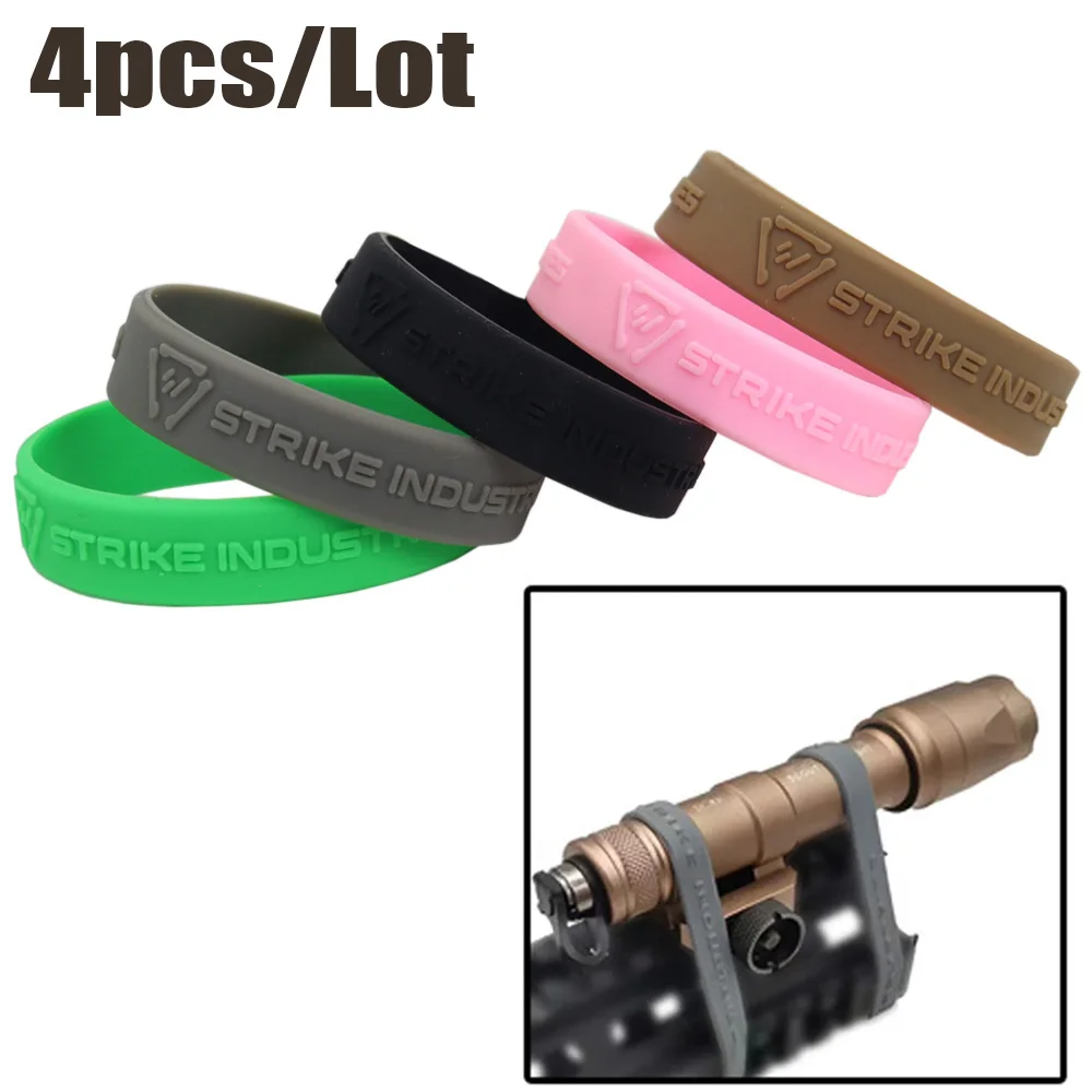 4 Teile/los Hohe Festigkeit Elastische Gummi Ring Jagd Airsoft Gewehr Gummiband Für DBAL A2 PEQ15 Taschenlampe Laser Anblick