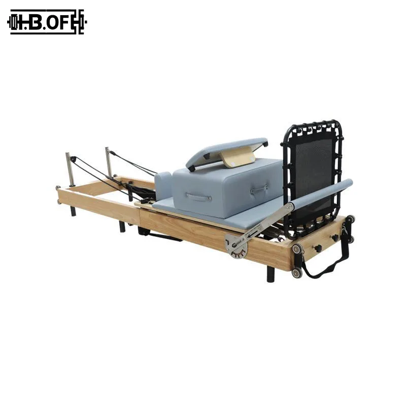 Oak Foldable Pilates Bed With Free Jump Board, Pilates Core Training Set, Large Equipment, Customizable Yoga Bed
