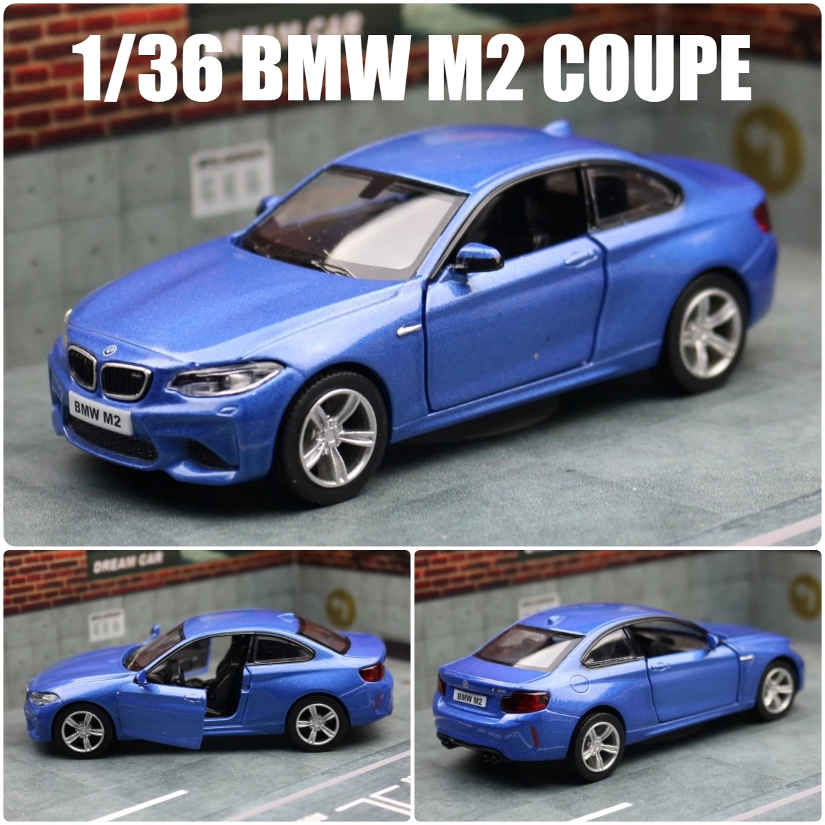 1/36 BMW M2 Sedan Toy Car For Children RMZ City Diecast Vehicle
