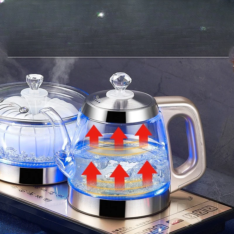 

Fully automatic bottom water supply kettle embedded tea table integrated electromagnetic stove set