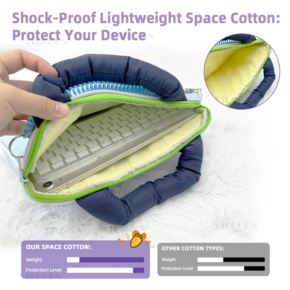 11-13in حقيبة كمبيوتر لوحي لطيف لباد سامسونج غالاكسي تبويب اللوحي وسادة الحقيبة 15 بوصة كمبيوتر محمول لماك بوك اير/برو ديل حقيبة فتاة هدية