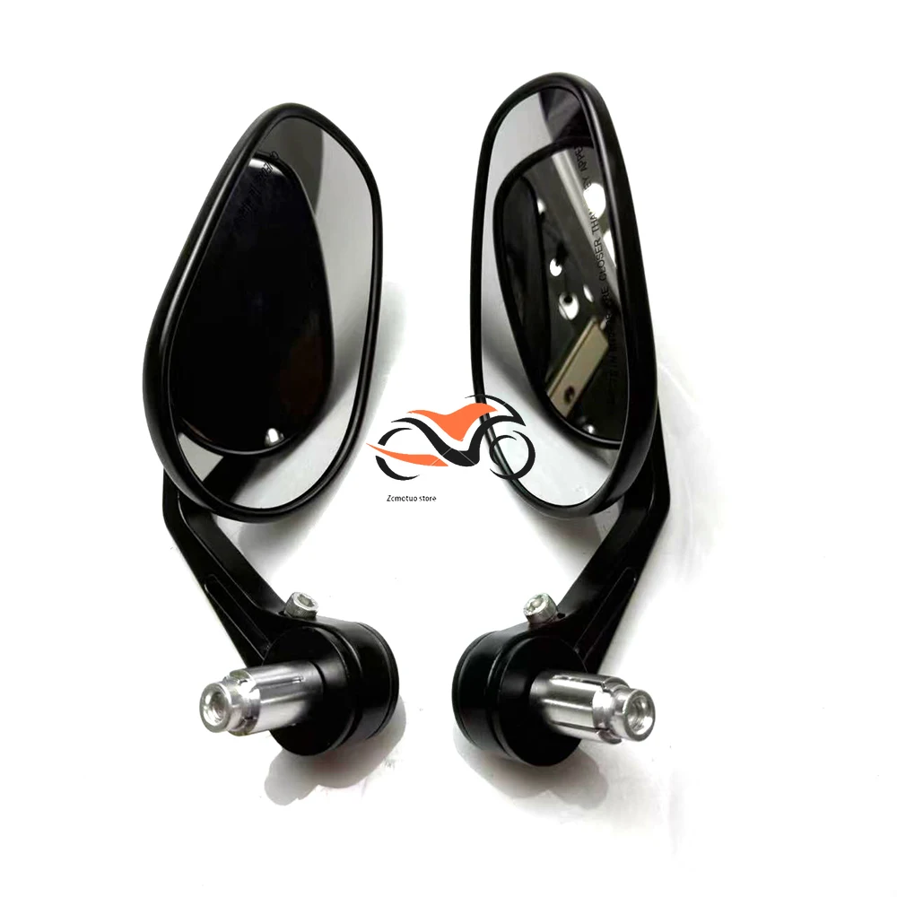 2 قطعة CNC دراجة نارية بار نهاية المرايا الجانبية الرؤية الخلفية السوداء لسرعة انتصار الثلاثي