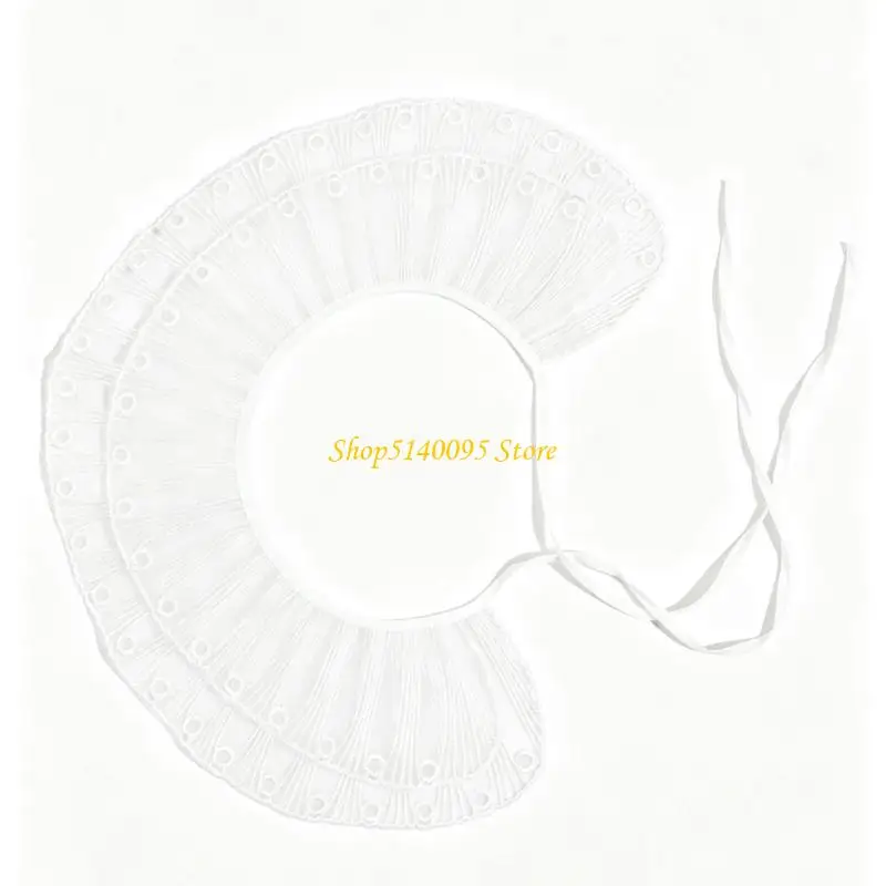 DXAE Gothic Pleated Collar for Women, Cosplay and Stage Costume Styling