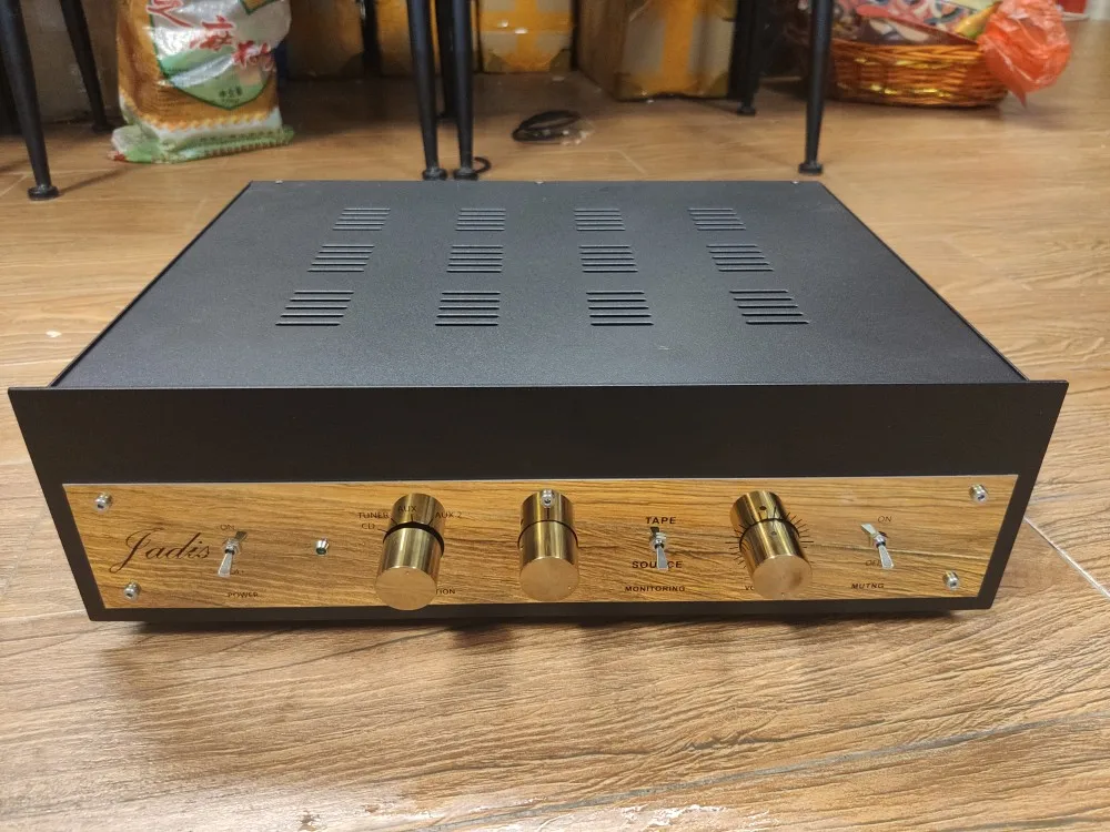 Hifi Iron Tube Amplifier Chassis Audio Preamplifier 3 Knob Versions DIY Box 430x120x320mm for Jadis view 2