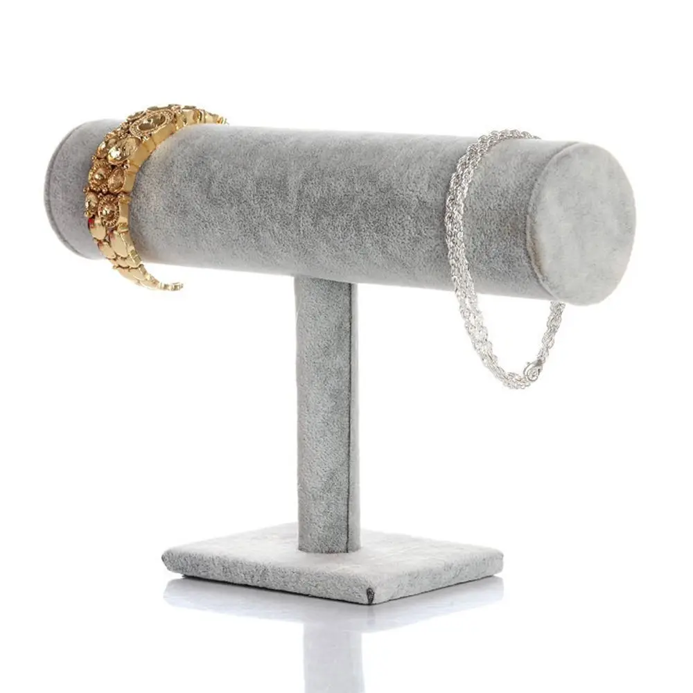 

6 Colors Velvet Bracelet Chain Watch Upright Display Rack Jewelry Organizer Hard Jewelry Display Stand Holder