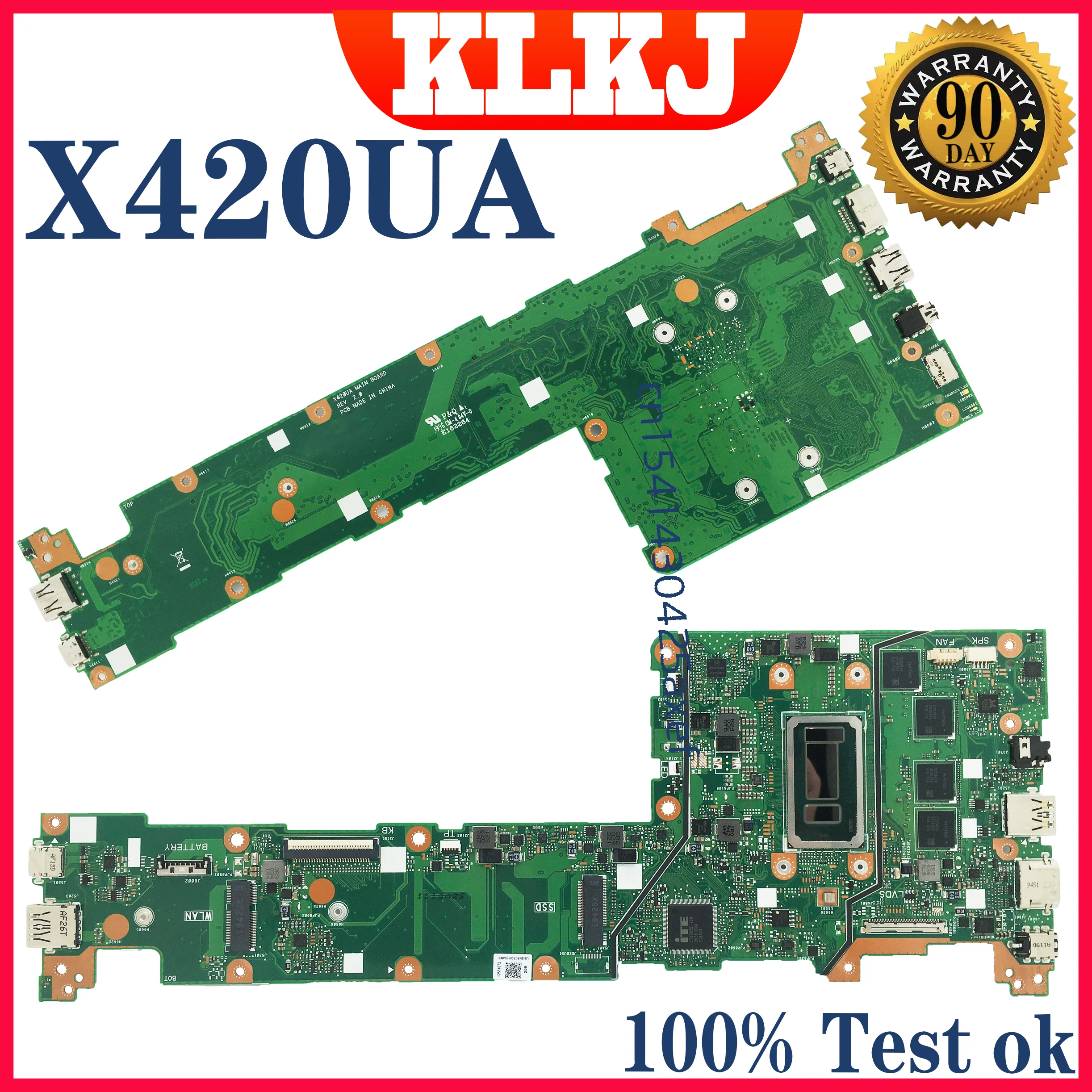 Placa Base X420UA para Portátil ASUS Vivobook X420U F420UA A420UA F420U A420U Y406UA Y406U, Placa Madre con 4GB/8GB de RAM, I3 I5 I7 de 7ª/8ª Generación