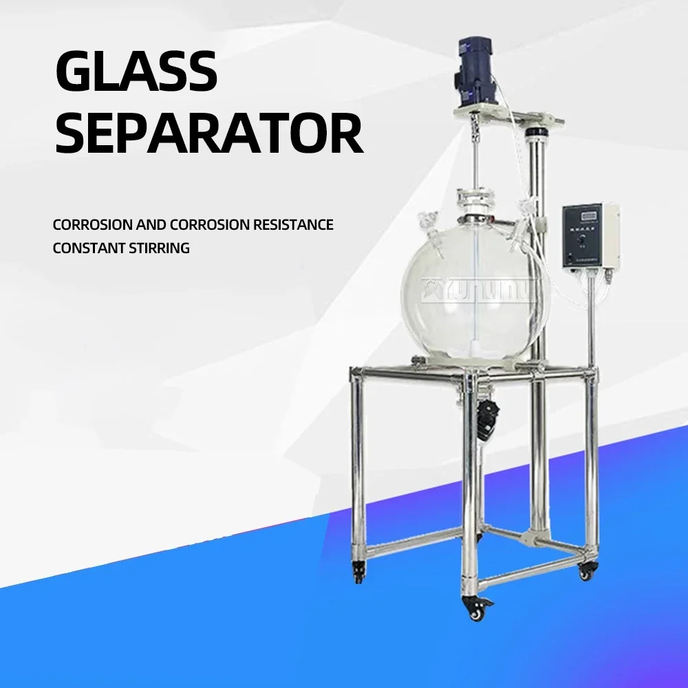 Lab Glass Dispenser 0-600rpm Water and Oil Separation Vacuum Liquid Extraction and Filtration Device Stirring 220V FY10L/50L