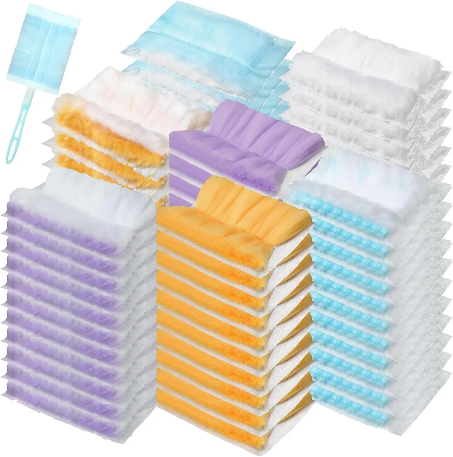 

200 Pcs Disposable Dusters Refills Bulk Heavy Duty 180° Multi Surface Replacement Dusters for