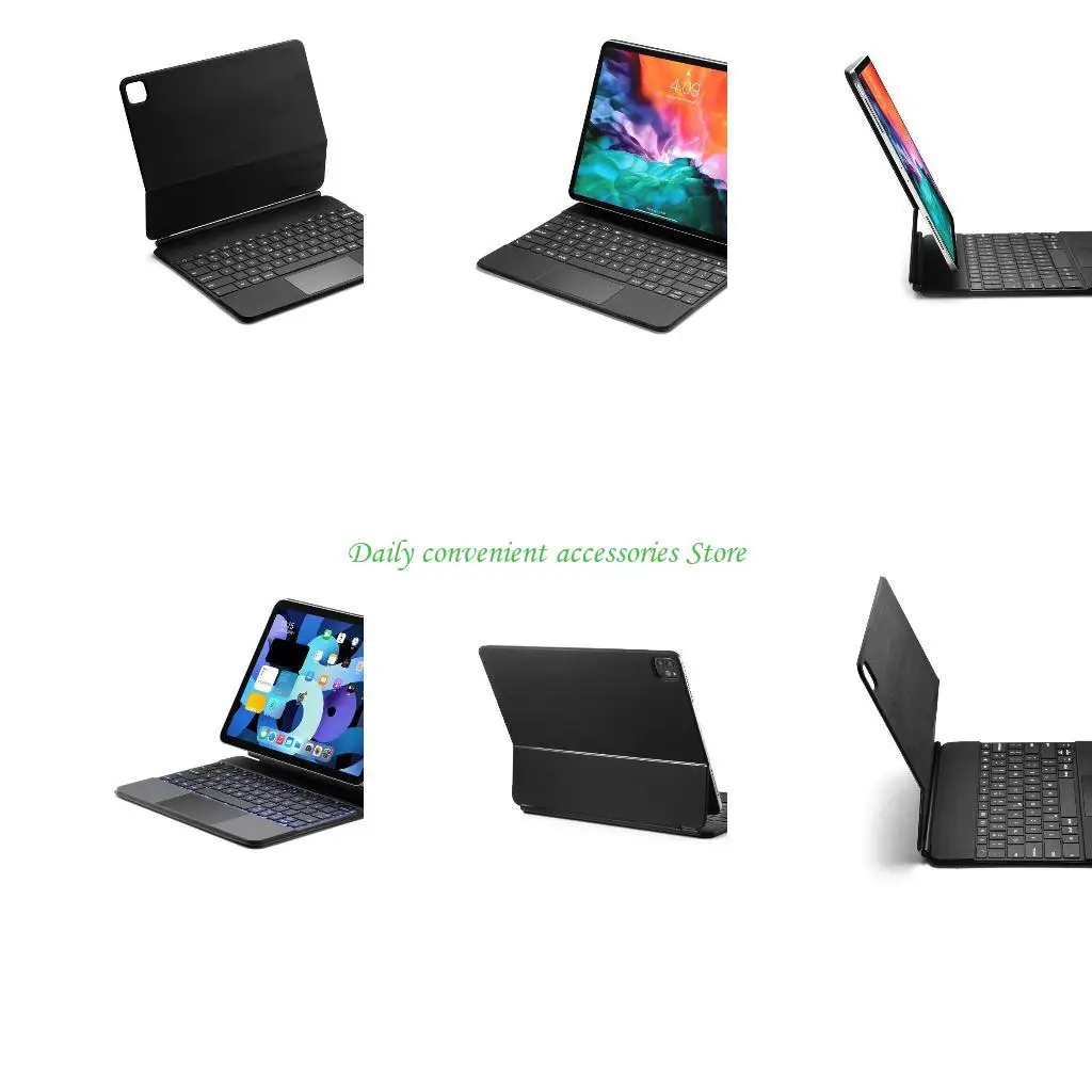 

97QB Keyboard for Smart for Case Lightweight Cover with Detachable Wireless Keyboard for Air4 10.9/ Pro11 Pro1