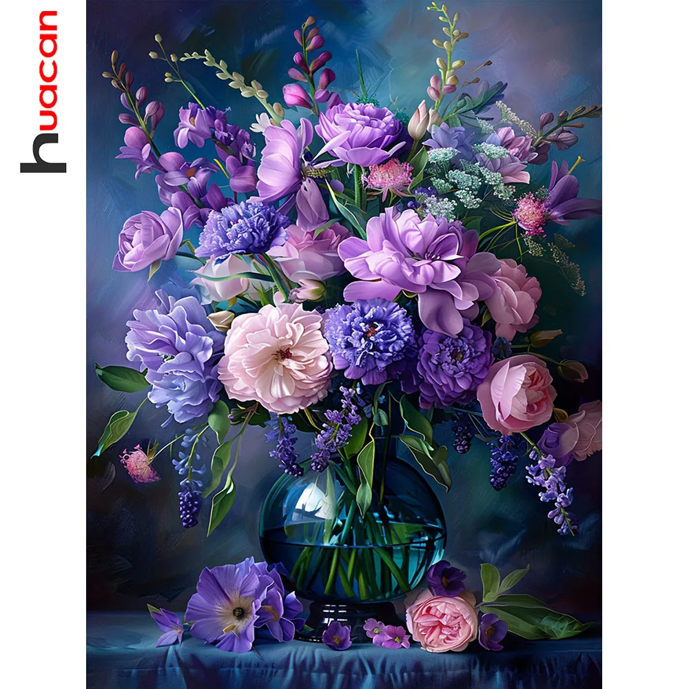 Huacan New Arrivals 2026 Diamond Painting Flower Vase Diamond Embroidery Complete Kit Handmade Gift