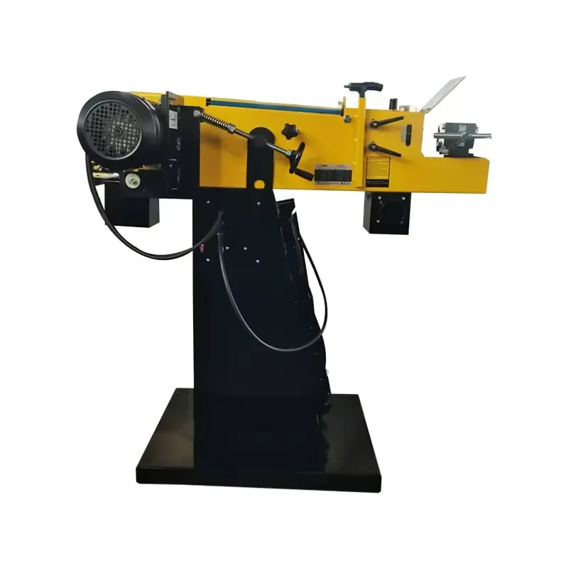 Heavy Pipe Notcher & Belt Sander Machine for Metal Tube Beveling, Weld Grinding, Polishing & Deburring