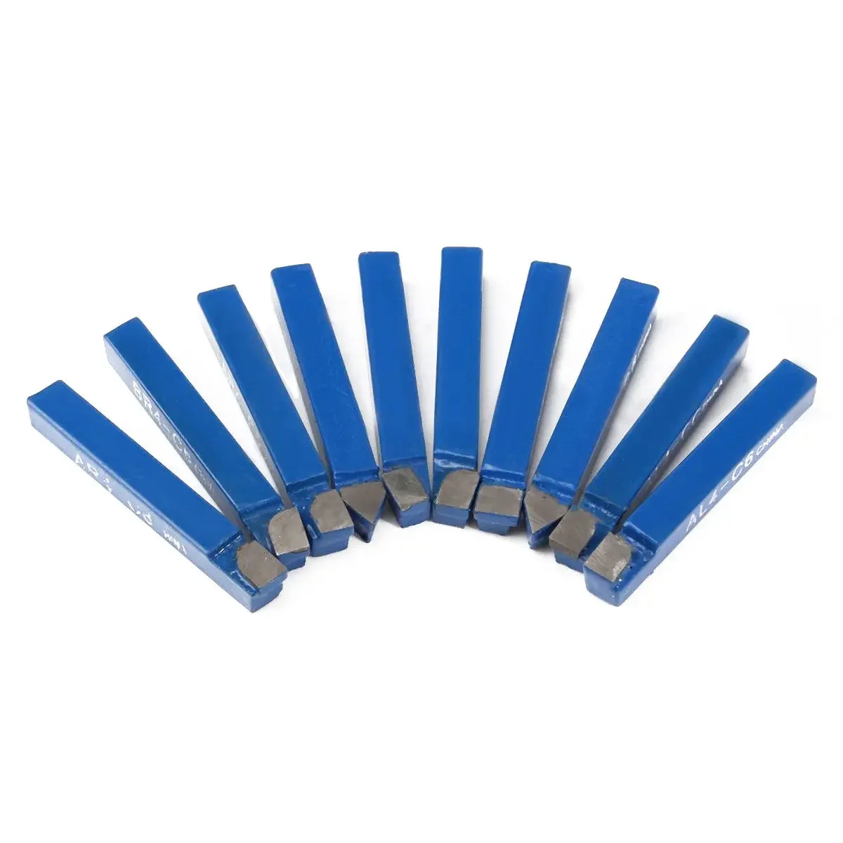 10pcs 1/4 Inch Carbide Tip Tools C6 Drill Bit Cutting Set Metal Lathe Tools Blue For CNC Lathe Turning Tools Boring Drill Bits