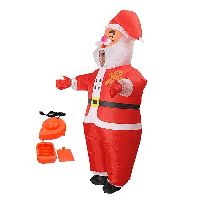 Santa Claus Blow Up Costumes Inflatable Adult Costume Unisex Christmas Costume Cosplay Christmas Outfit Funny Holiday Props For