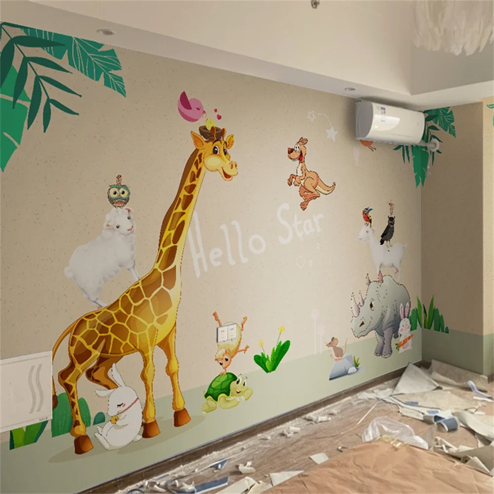 Custom Environmental protection wallpaper children's room boy bedroom girl animal kindergarten wall cloth background wall paper