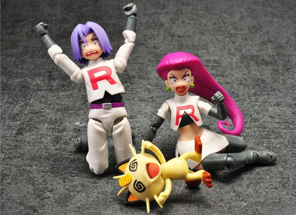 بانداي الأصلي بوكيمون S.H.Figuarts SHF Ash Ketchum بيكاتشو جيسي جيمس ميوث أنيمي عمل أرقام للأطفال دمى هدايا #4