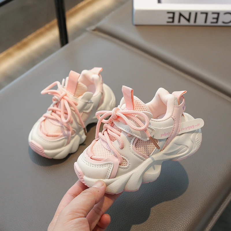 Kinder-Sneaker mit Dicker Sohle, Weiche Laufschuhe für Kinder, Modische Atmungsaktive Mesh-Sportschuhe 2026, Brandneue Jungen- und Mädchen-Freizeitschuhe, Rutschfest – Detail 6