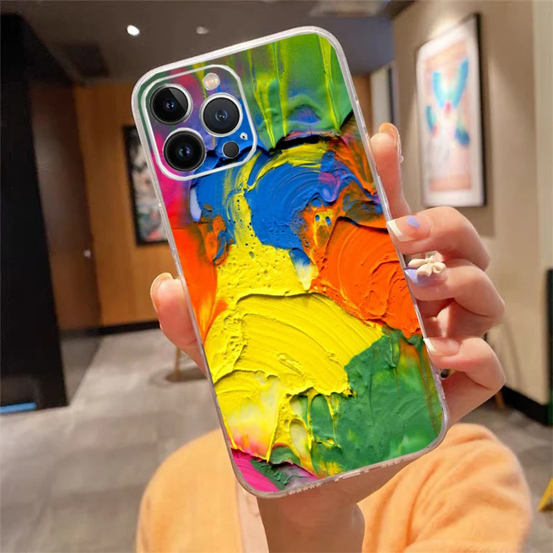 

Phone Case For iphone 17 Pro Max 17 Air 16 15 14 13 Pro Max 15 16 Pro 15Plus Watercolors Set Paint Palette Painting Box