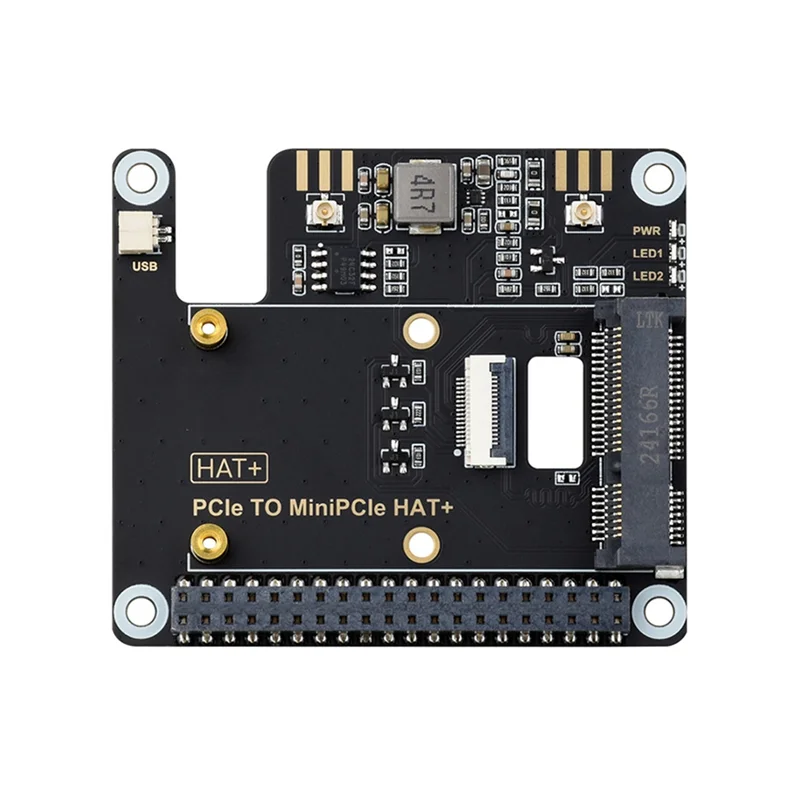 

Stylish-For Raspberry Pi 5 Pcie To Minipcie Adapter Board With USB Bluetooth Support Compatible With Minipcie Wireless NIC