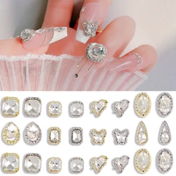10PCS 3D Luxury Alloy Nail Art Rhinestones Charms Gems Jewelry Parts Accessories For Manicure Nails Decoration Supplies Material