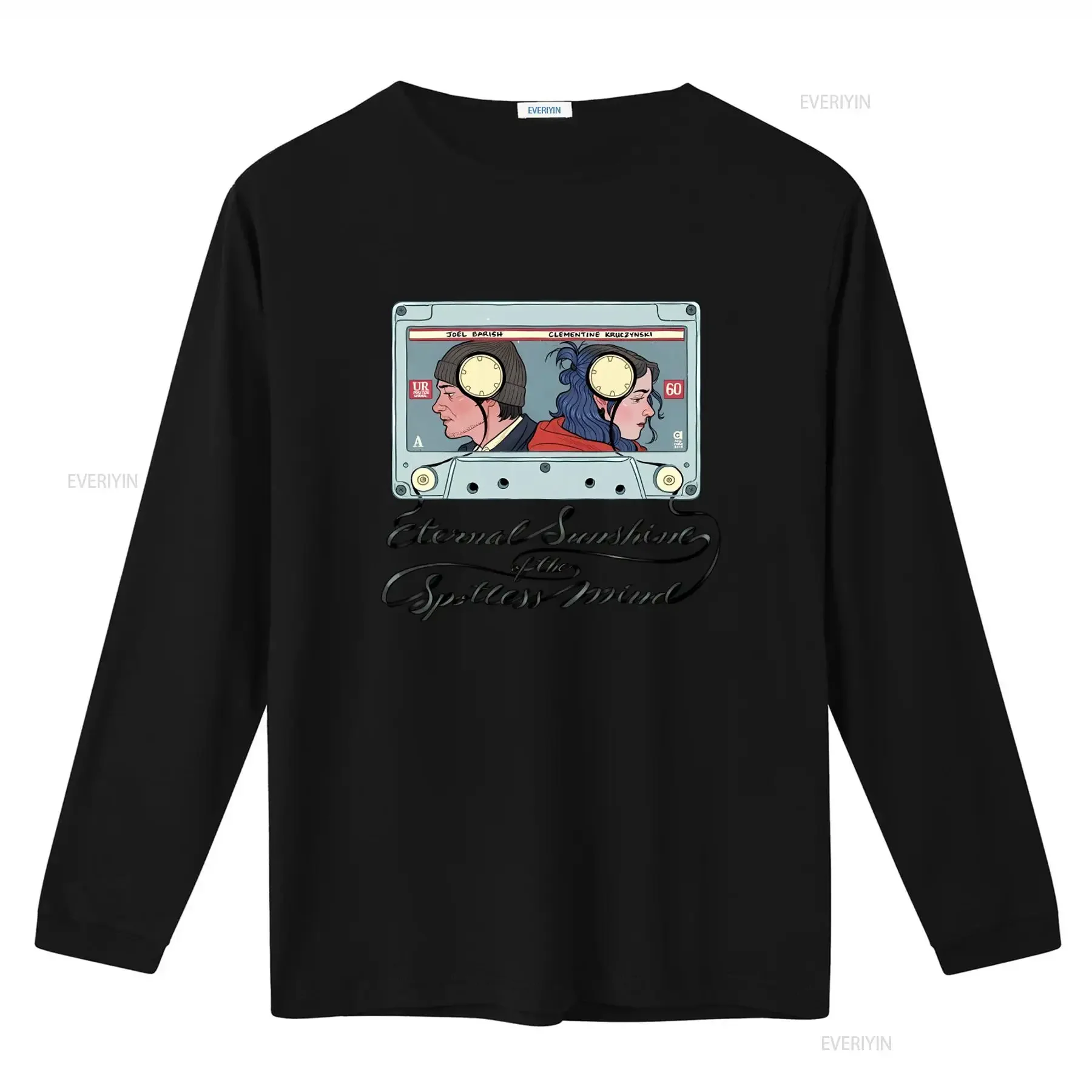 Eternal Sunshine of the Spotless Mind Retro Cassette Tape Design T Shirt vintage Washed Breathable Versatile Slightly Unisex