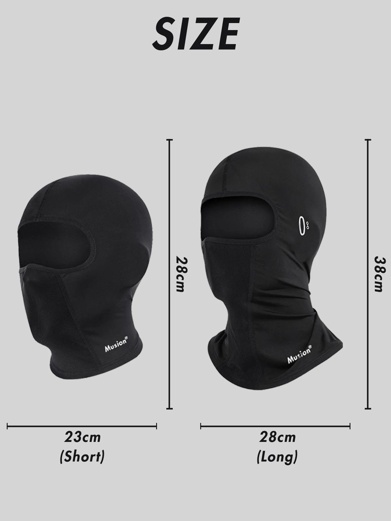 Musion Fahrradhelm Sturmhaube mit Brillengat Motorrad Vollgesichtsmaske Sonnenschutz Eisseide Biker Kopfbedeckung Atmungsaktiv – Detail 3