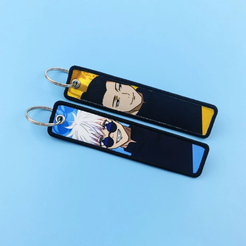 Jujutsu Kaisen Anime Merchandise Satoru Gojo Woven Keychain Lanyard Office ID Badge Accessory Woven Fabric Decorative Pendant - view 5