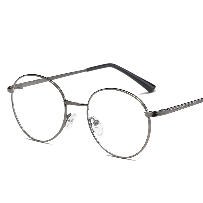 النظارات الطبية النسخة الكورية الرجعية الرجال إطار بصري معدني النظارات إطار دائري قصر النظر نظارات تصحيح النظارات