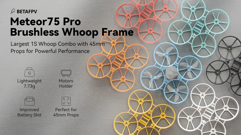 BETAFPV Meteor75 Pro FPV Drone Frame Kit 1S Micro Brushless BWhoop Meteor 75 FPV Racing RC Drone Quadcopter