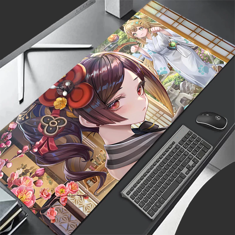 Arlecchino Mouse pad rubber anti-slip computer accessories keyboard pad large desk pad coaster PC carpet Genshin Impact Mousepad