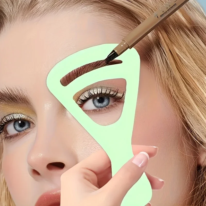 2pcs/ Eyebrow Drawing Assistant - Natural Arc Eyebrow Shaping Card, Reusable Plastic Template, Convenient to Carry During Travel