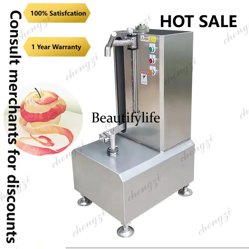 SS81 Commercial Apple Pear Automatic Peeling Machine Stainless Steel Electric Fruit Sheller Pineapple Peeler Restaurant Use
