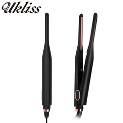 Small Flat Iron for Short Hair Pencil Flat Iron Mini Hair Straightener Ceramic Beard Straightener Tiny Hair Straightening Iron