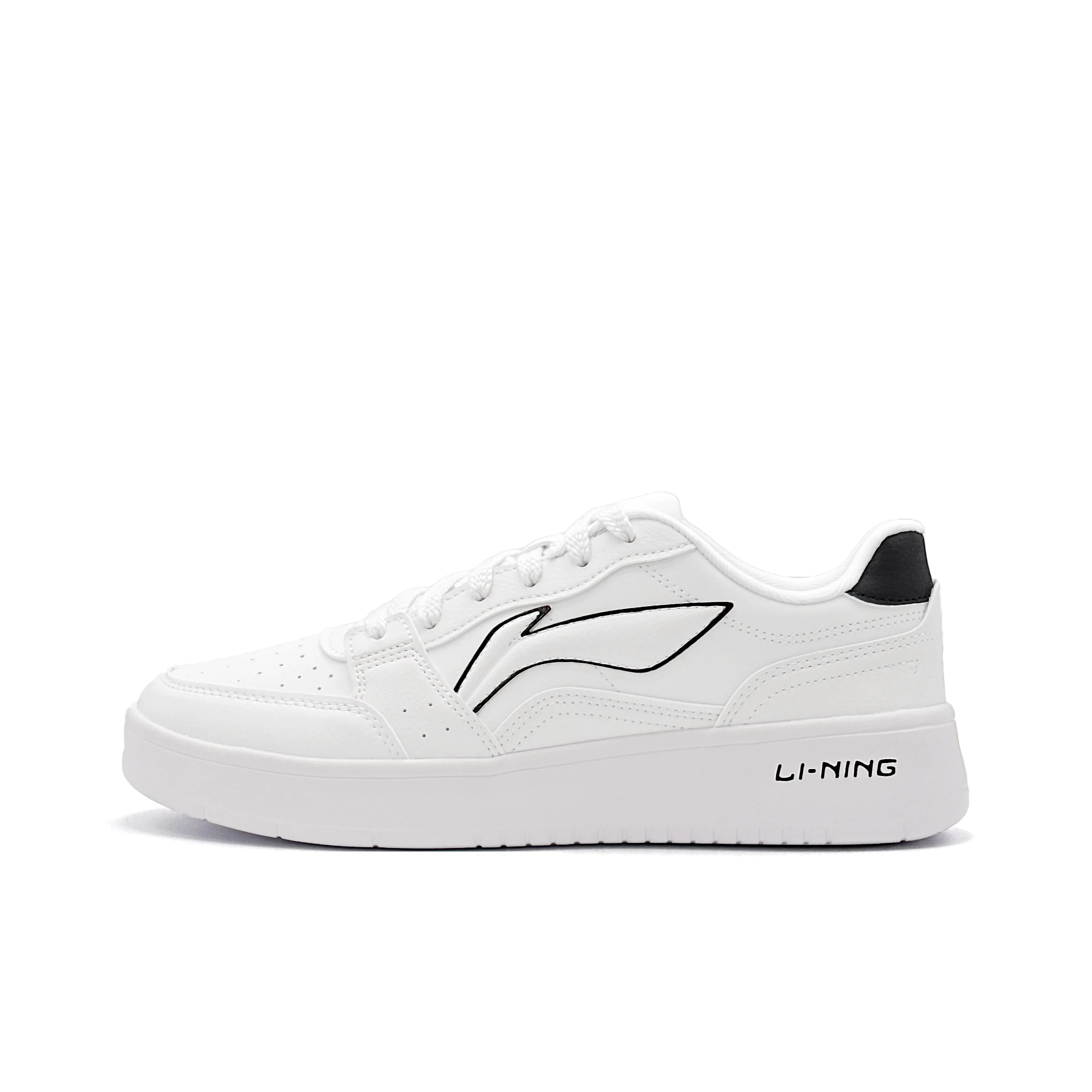 Li Ning Sycee Slip Resistant, Abrasion Resistant, Height Increasing Low top Skateboard Shoes Unisex White AGCT339-6(Team471-)