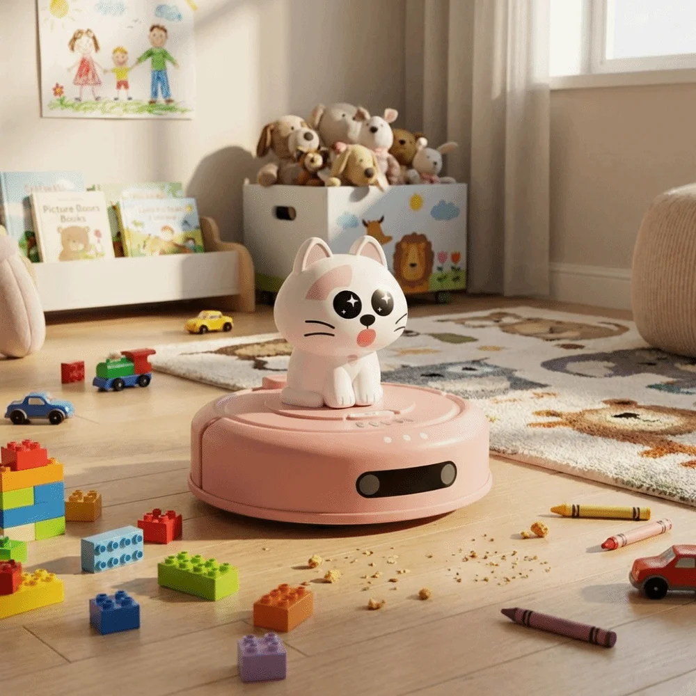 

Two-Way Motion Cat-powered car Sweeping Machine Preschool Cartoon Back-and-Forth Cartoon Design Anti-wear protection